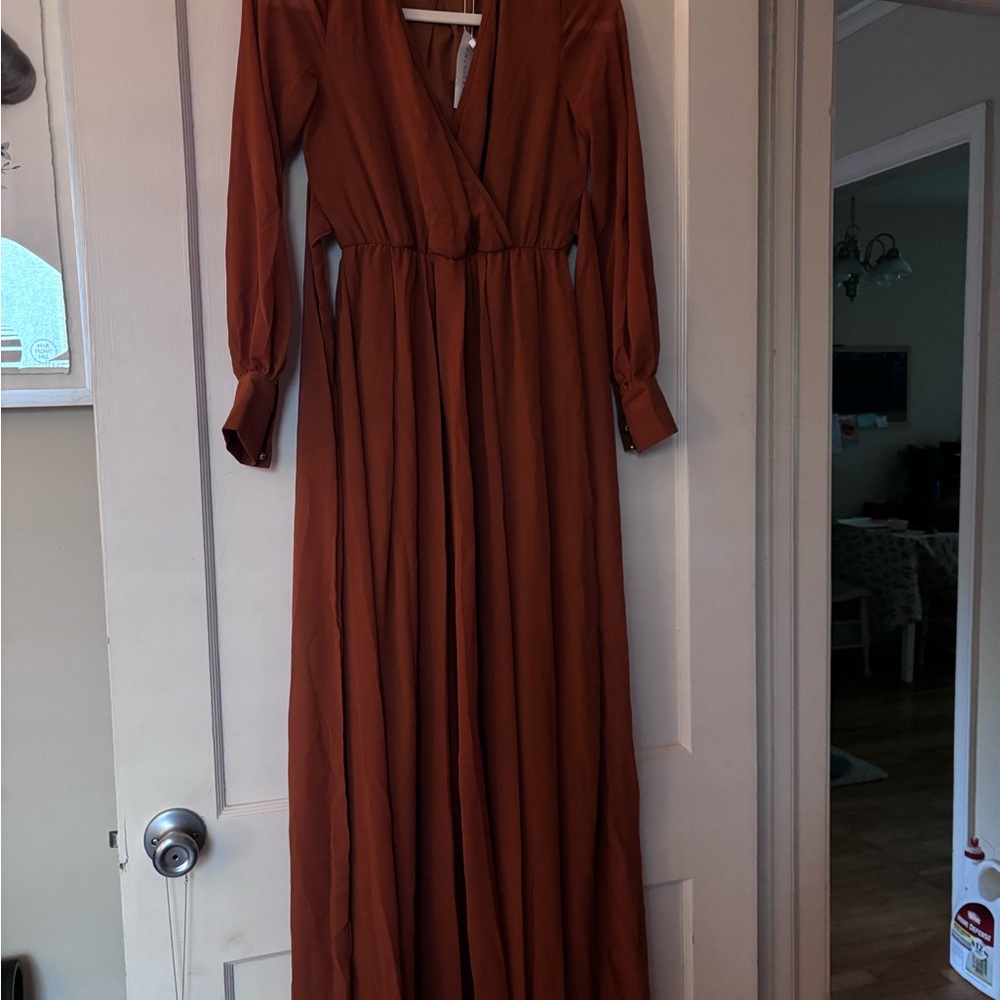 Baltic Born Rust Long Sleeve Dress- Bump Friendly